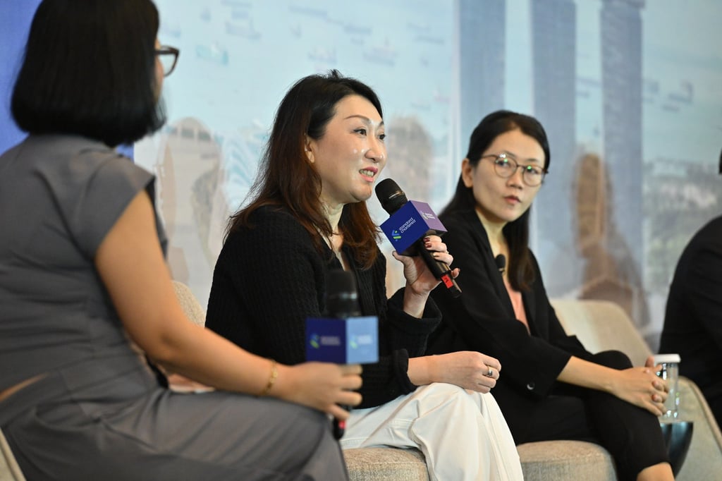 Teresa Tah (centre), Standard Chartered’s general manager of SME Banking in Singapore, says companies can struggle if they do not have the right local partners to help them scale efficiently. Photo: SCMP