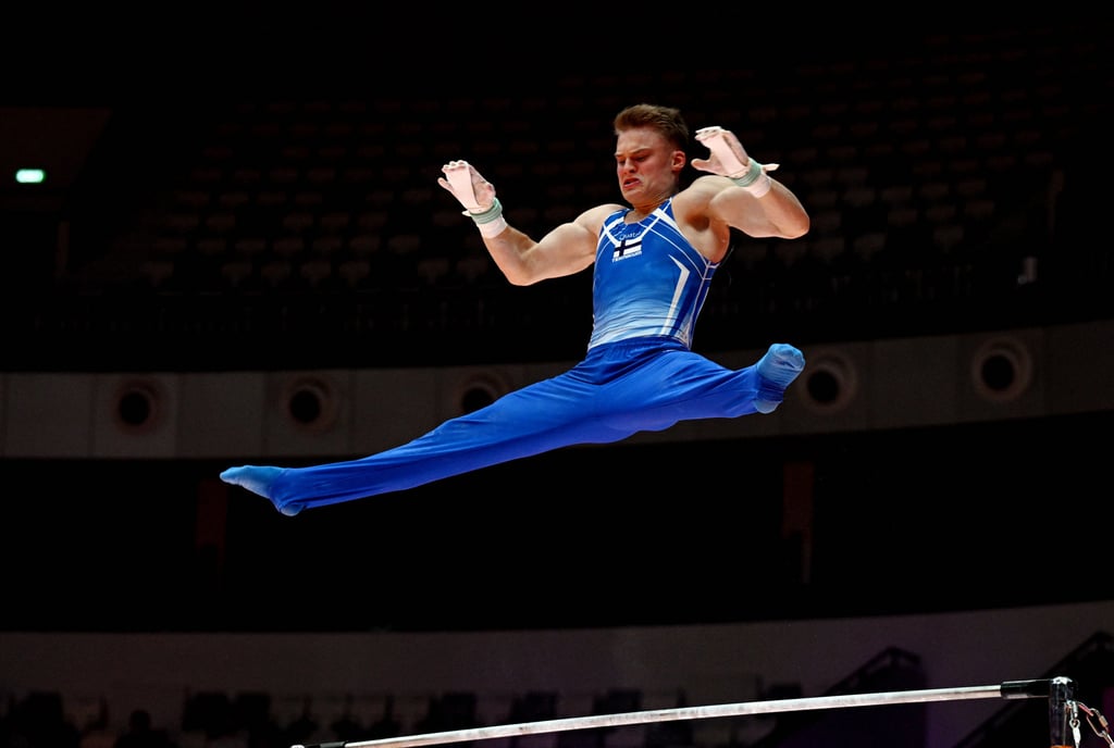 Finland’s Robert Kirmes competes in Jakarta. Photo: Reuters