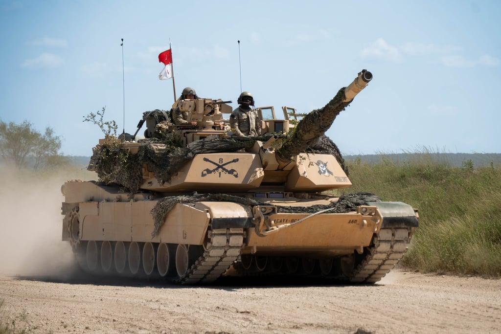 An Abrams M1A2 SEPv3 main battle tank in Texas in August. Photo: US Army An Abrams M1A2 SEPv3 main battle tank in Texas in August. Photo: US Army