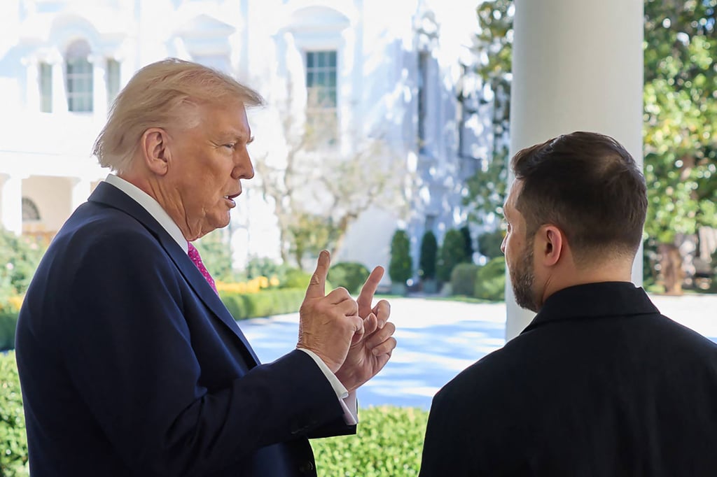 US President Donald Trump (left) speaks with Ukraine’s President Volodymyr Zelensky at the White House on Friday. Photo: Ukrainian Presidential Press Service via AFP US President Donald Trump (left) speaks with Ukraine’s President Volodymyr Zelensky at the White House on Friday. Photo: Ukrainian Presidential Press Service via AFP