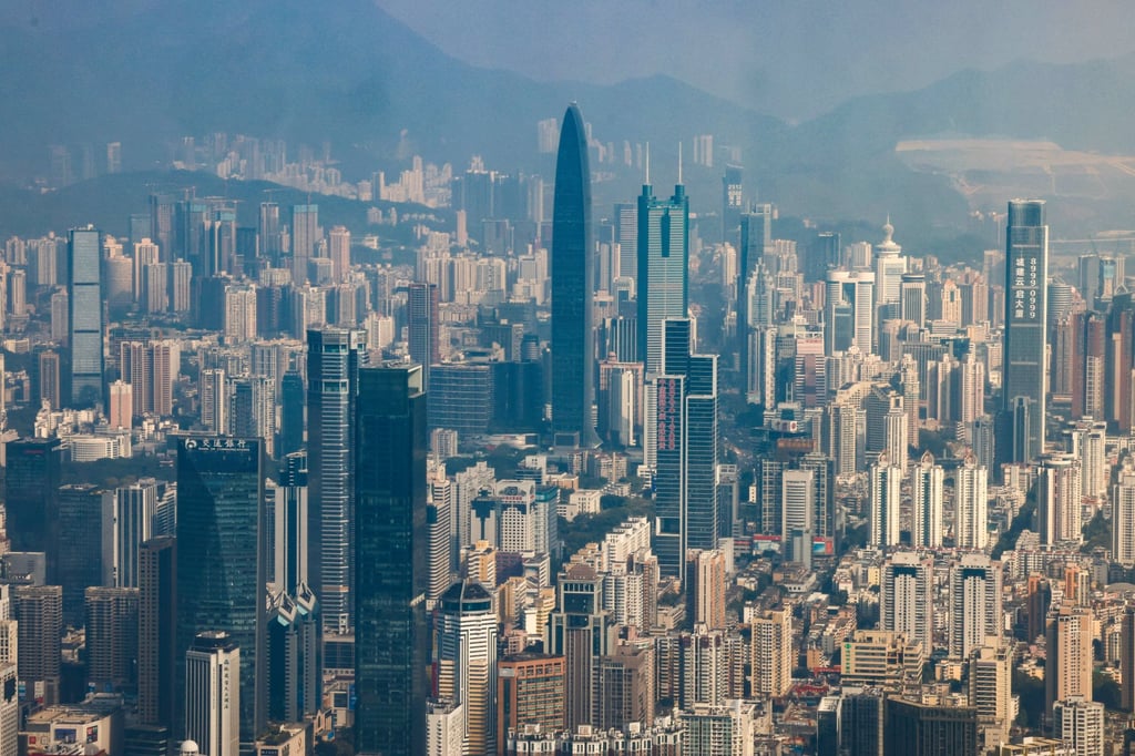 A general view of Shenzhen. Wage growth declined across the Greater Bay Area. Photo: Dickson Lee A general view of Shenzhen. Wage growth declined across the Greater Bay Area. Photo: Dickson Lee