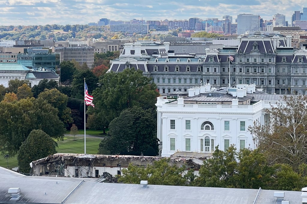 Demolition of the East Wing continues. Photo: AP Demolition of the East Wing continues. Photo: AP