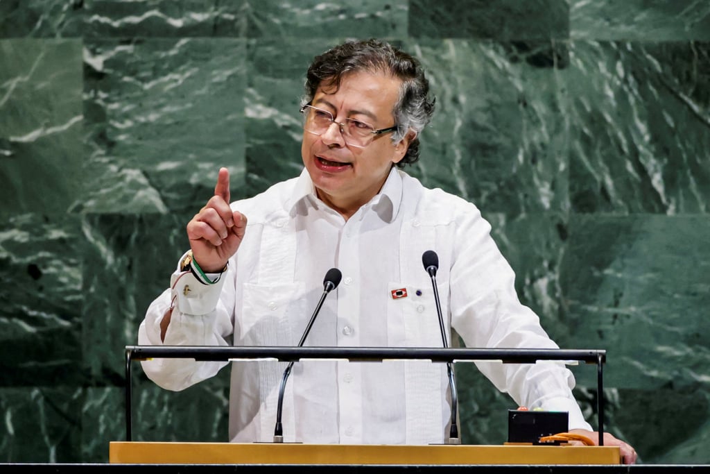 Colombian President Gustavo Petro addresses the 80th United Nations General Assembly in New York in September. Photo: Reuters Colombian President Gustavo Petro addresses the 80th United Nations General Assembly in New York in September. Photo: Reuters