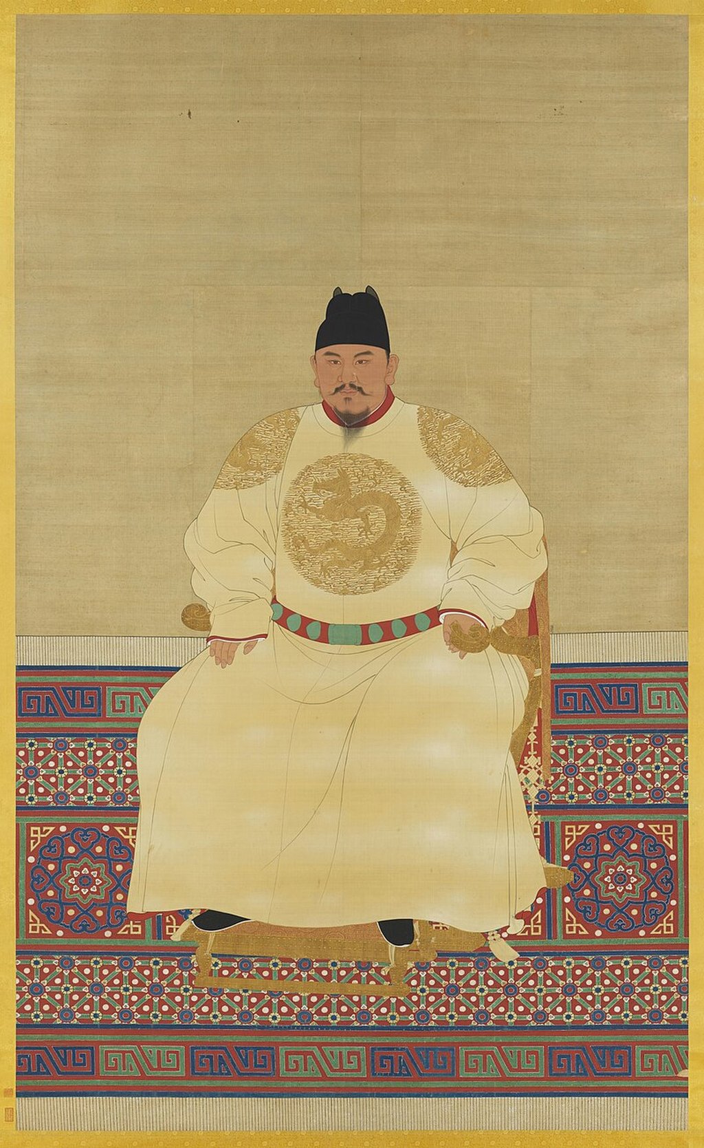 A noble portrait of Zhu Yuanzhang, the founding emperor of the Ming dynasty, at the National Palace Museum in Taipei, Taiwan.