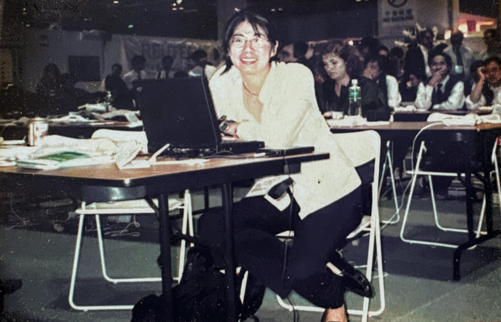 Kitty Go covering the Hong Kong Handover in 1997. Photo: courtesy Kitty Go