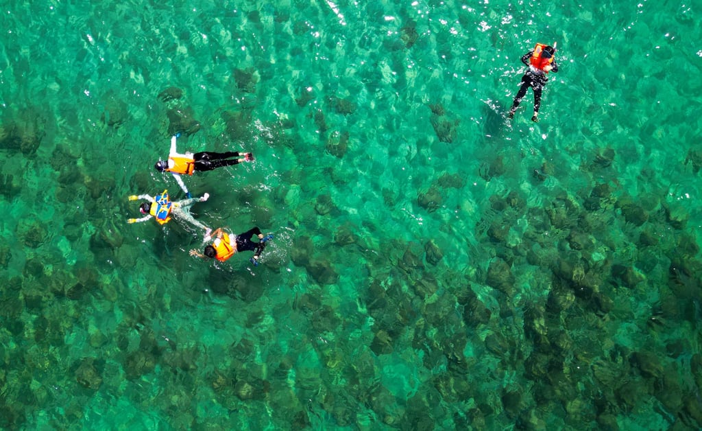 Tourists visit Sharp Island and snorkel to see coral on October 4 during National Day “golden week” holiday on the mainland. Photo: Dickson Lee
