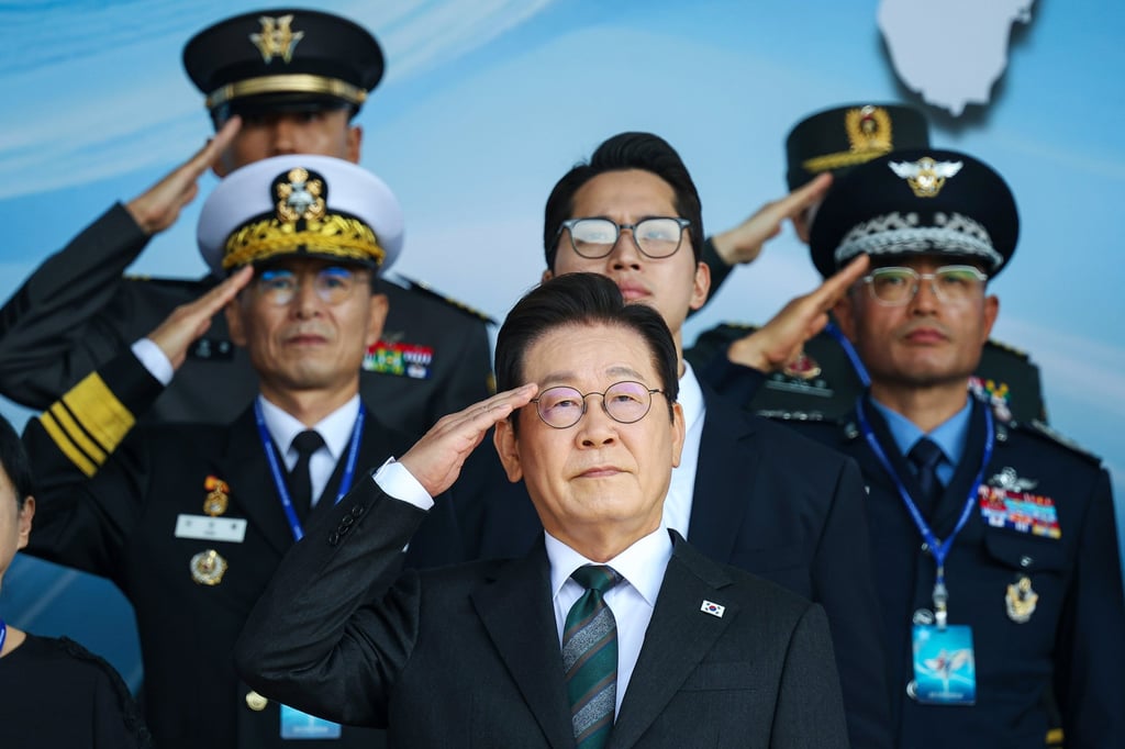 South Korean President Lee Jae-myung marks Armed Forces Day in Gyeryong on October 1. Photo: EPA South Korean President Lee Jae-myung marks Armed Forces Day in Gyeryong on October 1. Photo: EPA
