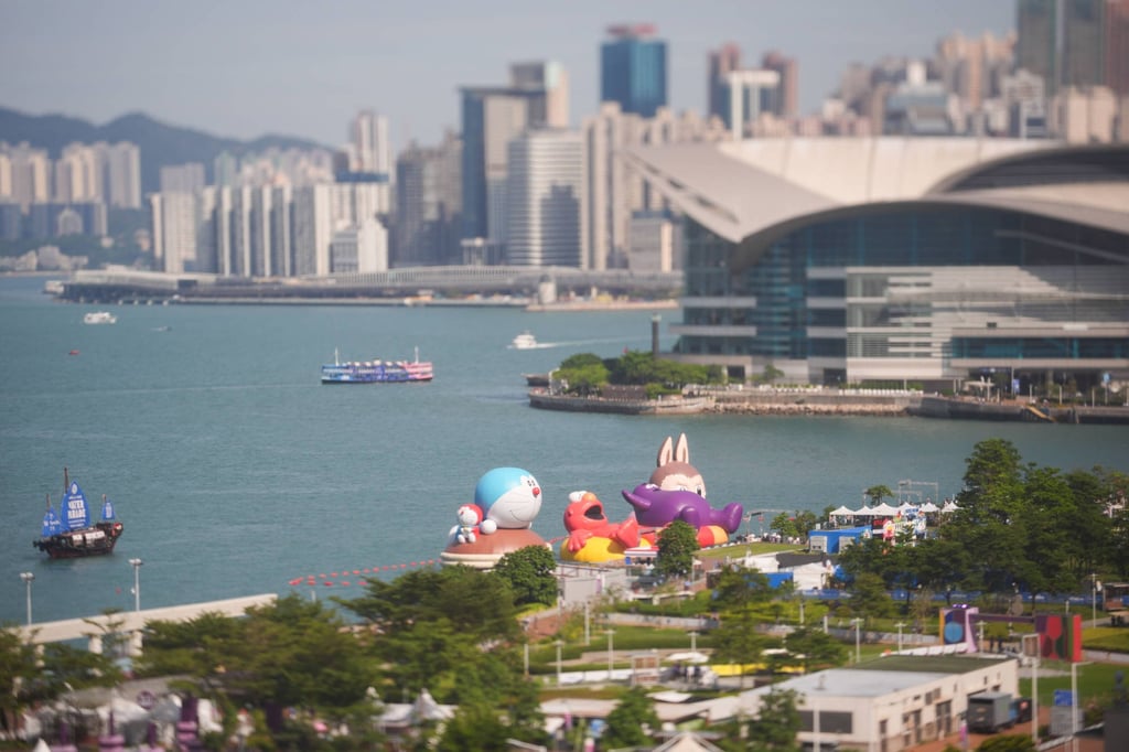 The inflatables are part of a “Water Parade” event. Photo: Eugene Lee The inflatables are part of a “Water Parade” event. Photo: Eugene Lee