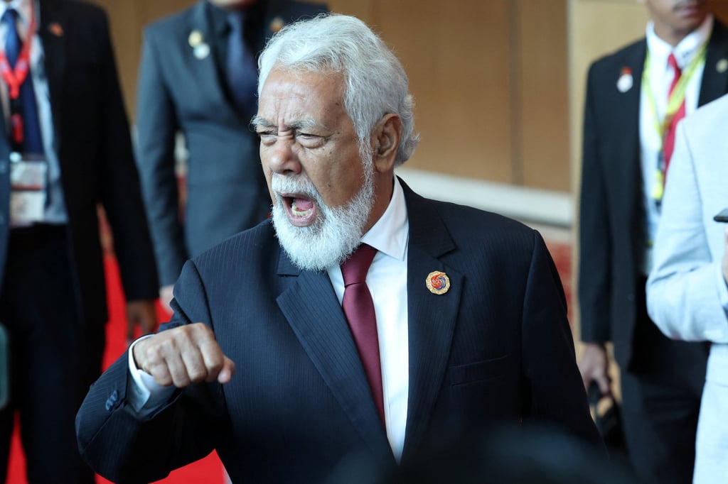 Gusmao attends the Asean summit in Kuala Lumpur on Sunday. Photo: Reuters Gusmao attends the Asean summit in Kuala Lumpur on Sunday. Photo: Reuters