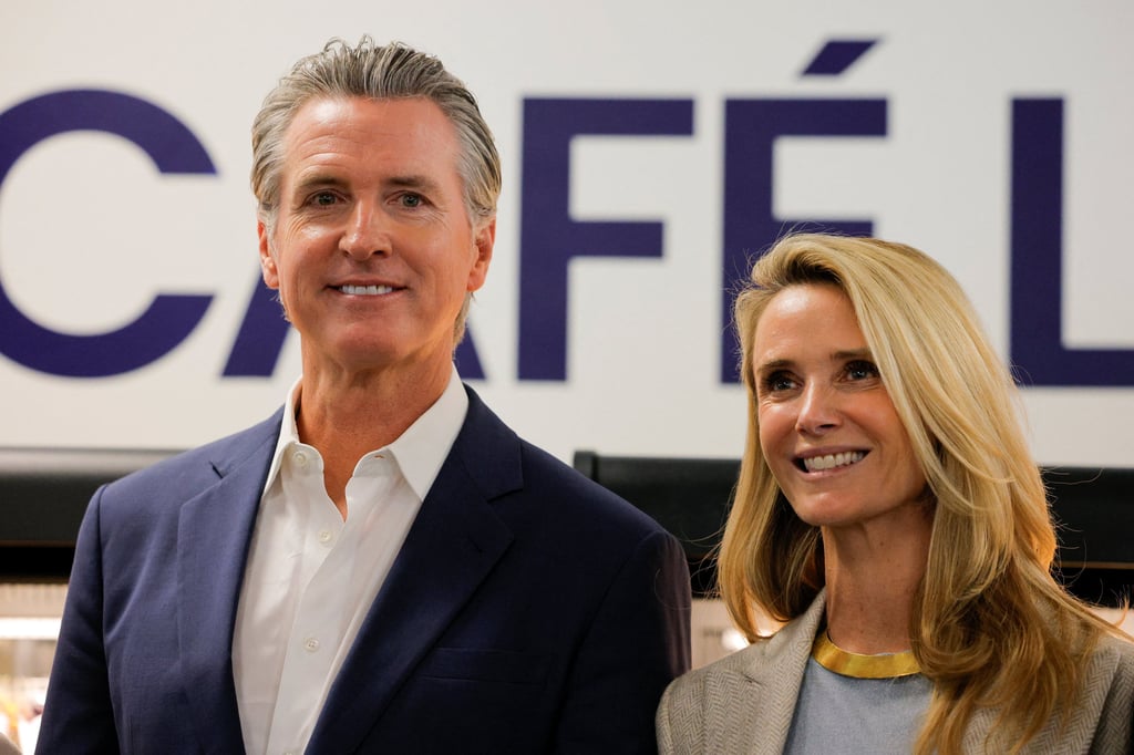 California Governor Gavin Newsom and his wife, Jennifer Siebel Newsom. Photo: Reuters California Governor Gavin Newsom and his wife, Jennifer Siebel Newsom. Photo: Reuters