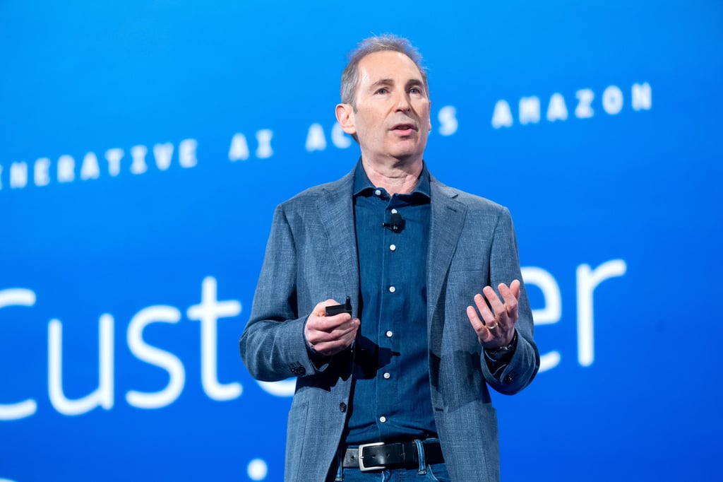 Amazon CEO Andy Jassy speaks during a keynote address at AWS re:Invent 2024 in Las Vegas, December 3, 2024. Photo: Getty Images for Amazon Web Services/TNS Amazon CEO Andy Jassy speaks during a keynote address at AWS re:Invent 2024 in Las Vegas, December 3, 2024. Photo: Getty Images for Amazon Web Services/TNS