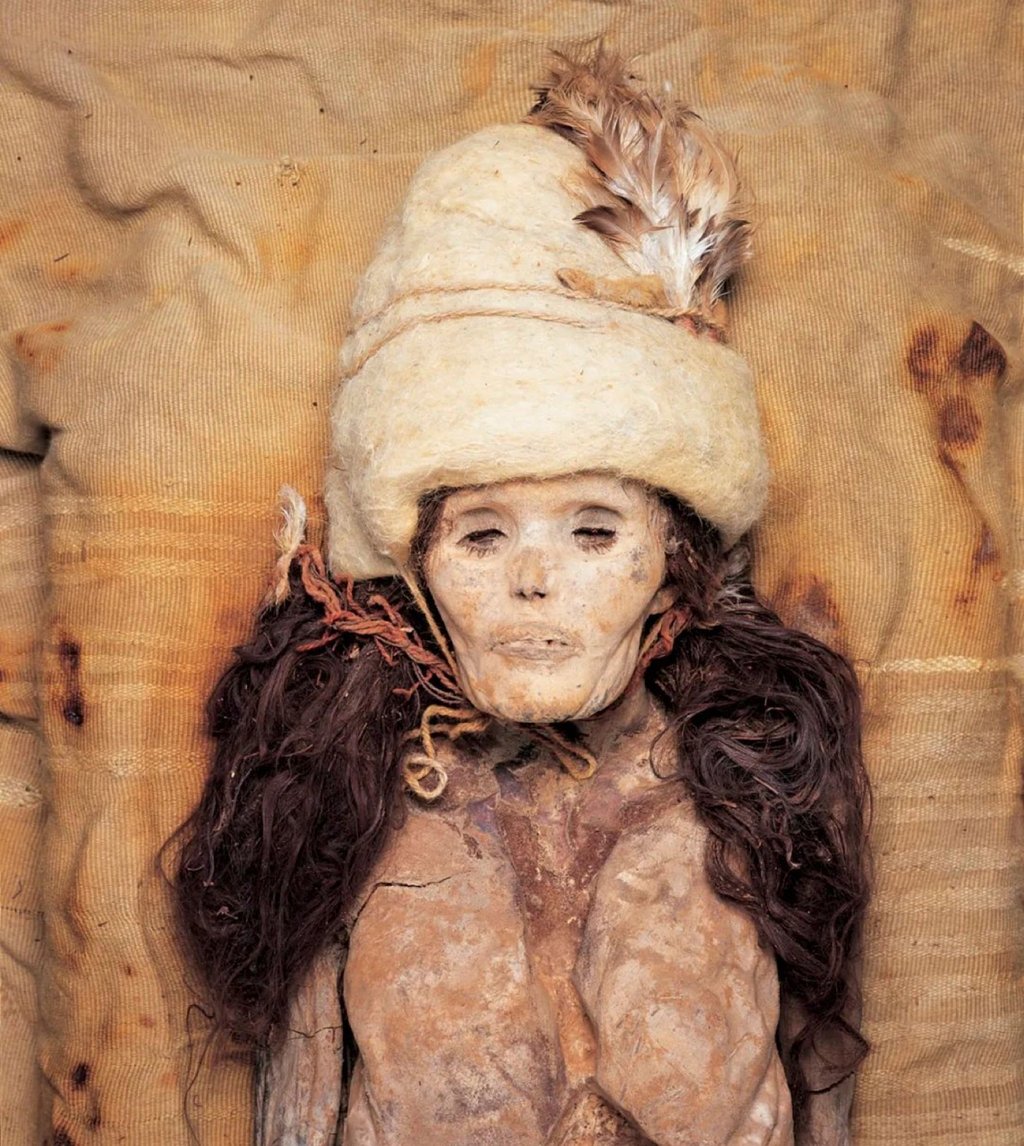 The Princess of Xiaohe is one of the most famous mummies found in the Tarim Basin in Xinjiang, China. Can the origins of the modern witch hat be traced to this region? Photo: Xinjiang Institute of Cultural Relics and Archaeology The Princess of Xiaohe is one of the most famous mummies found in the Tarim Basin in Xinjiang, China. Can the origins of the modern witch hat be traced to this region? Photo: Xinjiang Institute of Cultural Relics and Archaeology