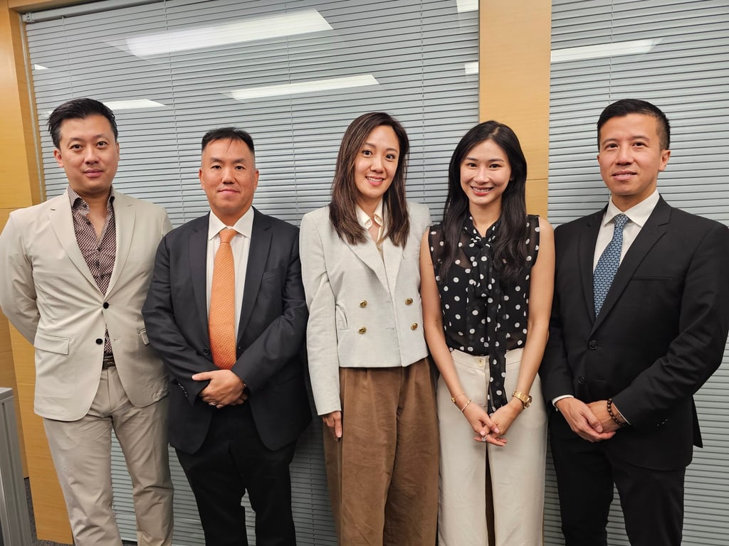 From left: Anthony Leung, partner and chief investment officer at Archbridge Capital Partners; Arthur Wu, partner at Wings Capital; Jenny Wong, partner and chief strategy officer at Archbridge Capital Partners; Rachel Tan, director of Lui and Tan Family Office Investment Holdings; and Cliff Ip, partner at Wings Capital. Photo: Enoch Yiu From left: Anthony Leung, partner and chief investment officer at Archbridge Capital Partners; Arthur Wu, partner at Wings Capital; Jenny Wong, partner and chief strategy officer at Archbridge Capital Partners; Rachel Tan, director of Lui and Tan Family Office Investment Holdings; and Cliff Ip, partner at Wings Capital. Photo: Enoch Yiu