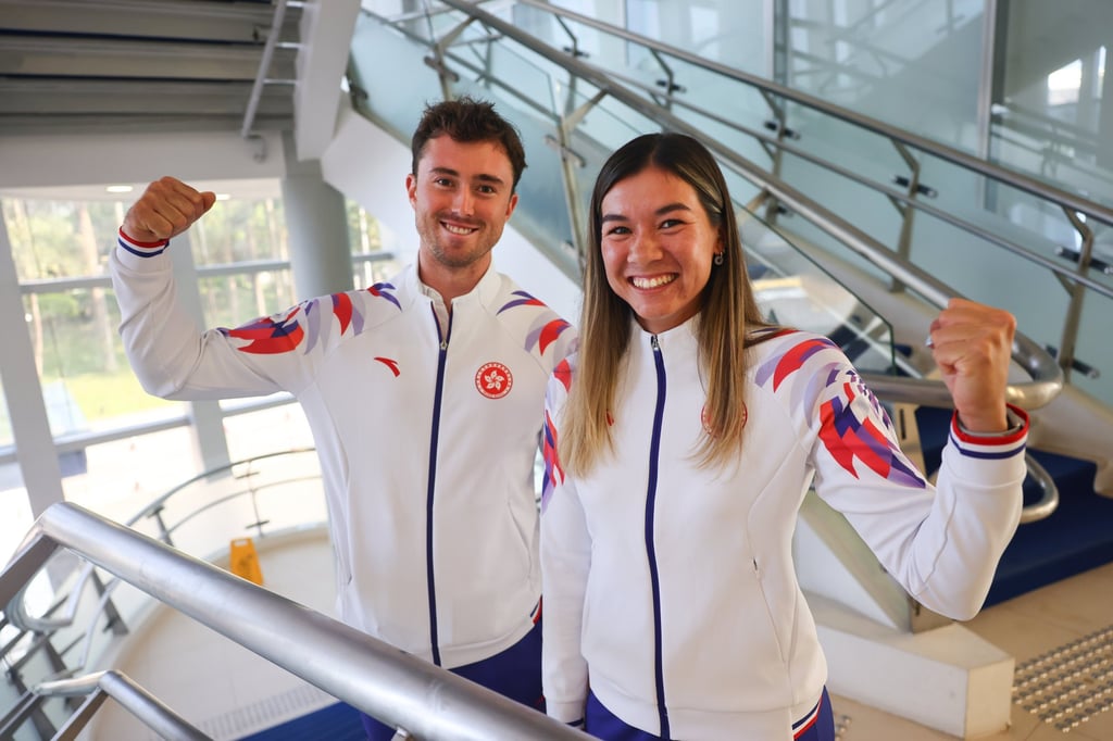 Nicholas Halliday (left) and teammate Stephanie Norton. Photo: Dickson Lee