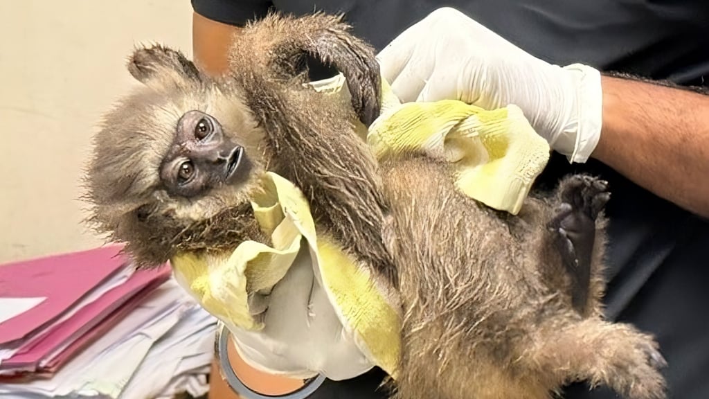 The silvery gibbon that was seized by customs officials at Mumbai airport. Photo: Handout The silvery gibbon that was seized by customs officials at Mumbai airport. Photo: Handout