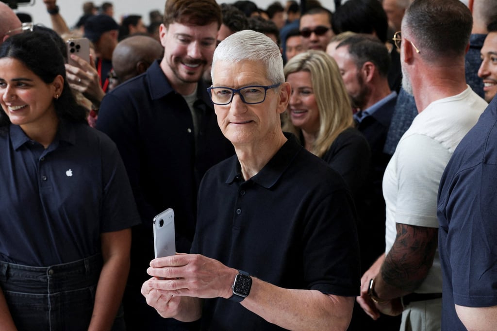 Tim Cook says supply constraints are affecting sales of iPhones in mainland China, despite strong demand. Photo: Reuters Tim Cook says supply constraints are affecting sales of iPhones in mainland China, despite strong demand. Photo: Reuters