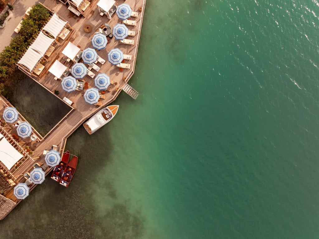 The pier of Rosewood Schloss Fuschl, near the Austrian city of Salzburg. Photo: Handout
