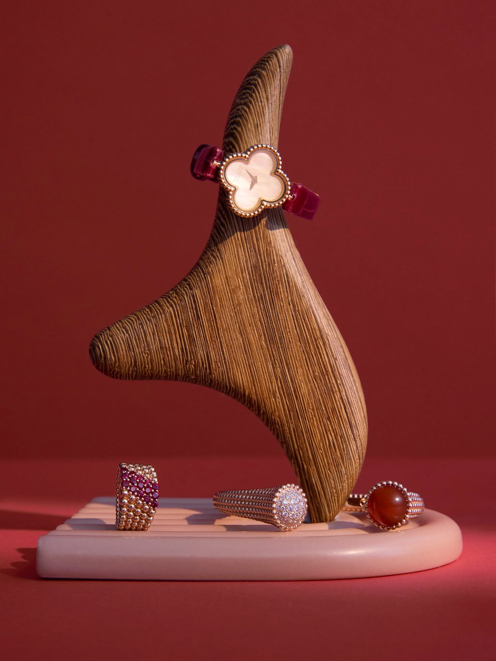 Watch and rings: Van Cleef & Arpels