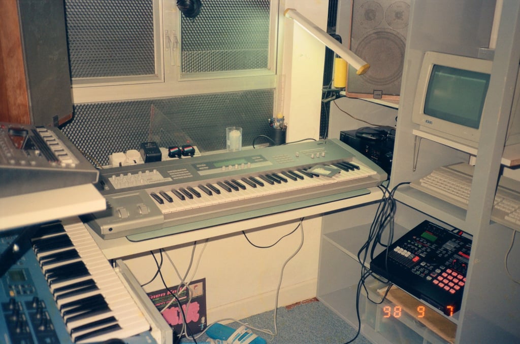 A twenty-something Nerve’s bedroom studio in 1998. Photo: courtesy Nerve