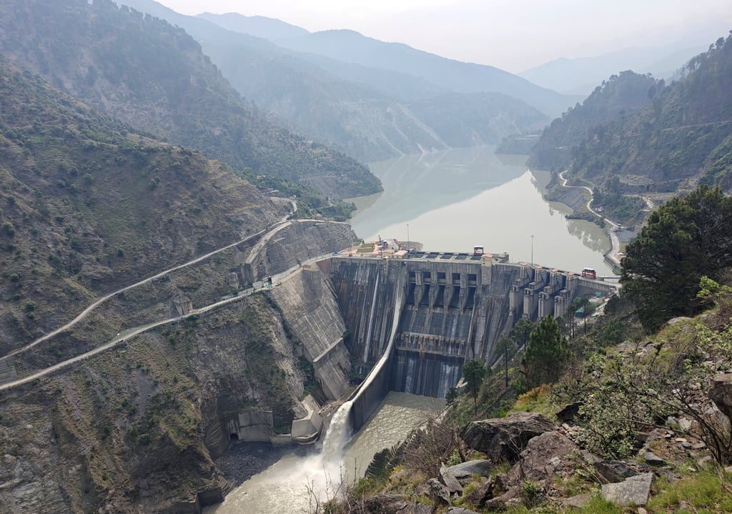 The Baglihar Dam, also known as the Baglihar Hydroelectric Power Project, on the Chenab river which flows from Indian Kashmir into Pakistan, in May. Photo: Reuters The Baglihar Dam, also known as the Baglihar Hydroelectric Power Project, on the Chenab river which flows from Indian Kashmir into Pakistan, in May. Photo: Reuters