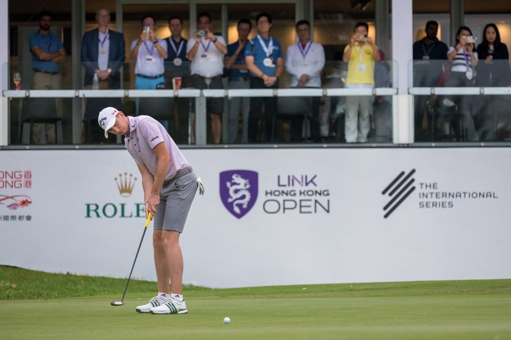 Tom McKibbin putts during round three at Hong Kong Golf Club. Photo: Asian Tour