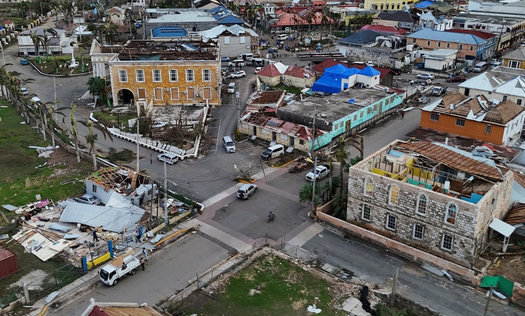 Aerial view of Montego Bay in Jamaica on Friday shows the aftermath of Hurricane Melissa. Photo: AP Aerial view of Montego Bay in Jamaica on Friday shows the aftermath of Hurricane Melissa. Photo: AP