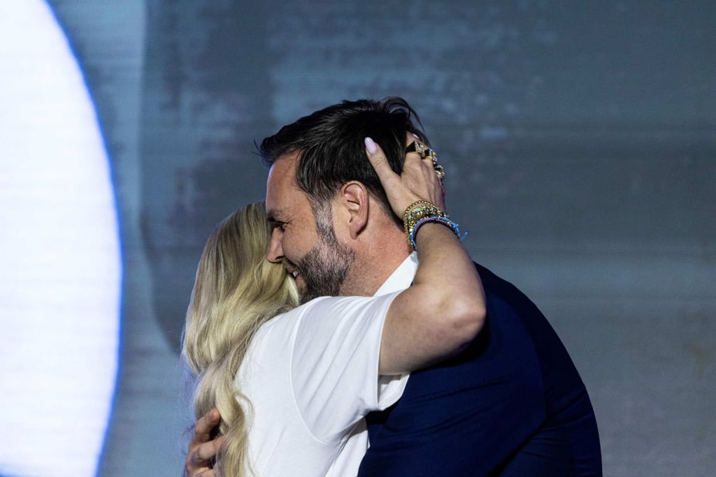 US Vice-President J.D. Vance embraces Charlie Kirk’s widow, Erika, at an event in Oxford, Mississippi, on Wednesday. Photo: AFP US Vice-President J.D. Vance embraces Charlie Kirk’s widow, Erika, at an event in Oxford, Mississippi, on Wednesday. Photo: AFP