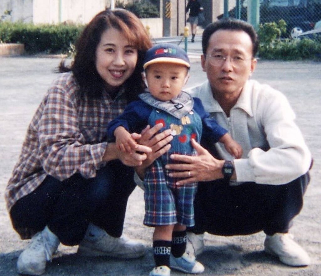 Namiko Takaba with her son and husband. Photo: Handout