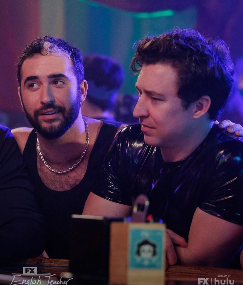 Jordan Firstman (left) promoting the first season of English Teacher in 2024. Photo: @jtfirstman/Instagram Jordan Firstman (left) promoting the first season of English Teacher in 2024. Photo: @jtfirstman/Instagram