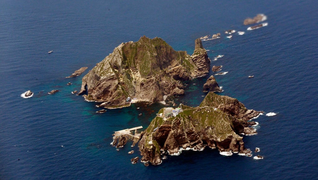 The islands, called Dokdo in Korean and Takeshima in Japanese, are administered by South Korea but have been claimed by Tokyo since the end of World War II. Photo: AP The islands, called Dokdo in Korean and Takeshima in Japanese, are administered by South Korea but have been claimed by Tokyo since the end of World War II. Photo: AP