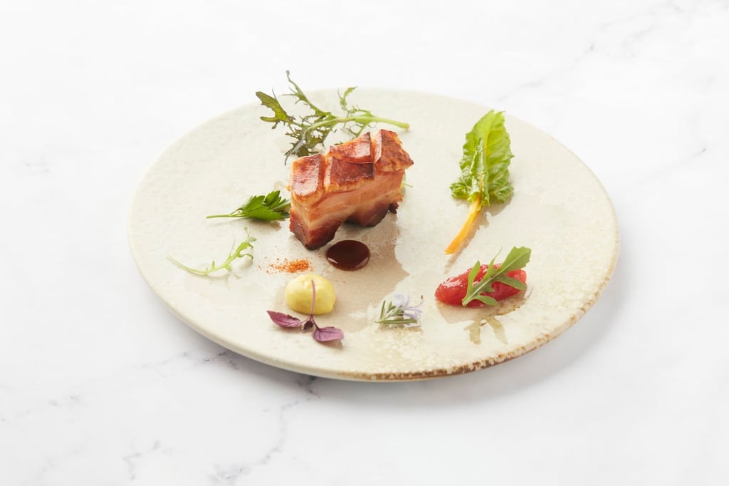 The belcrisp BBQ (roasted suckling pig) by Blend Brothers at Conrad Hong Kong. Photo: Handout