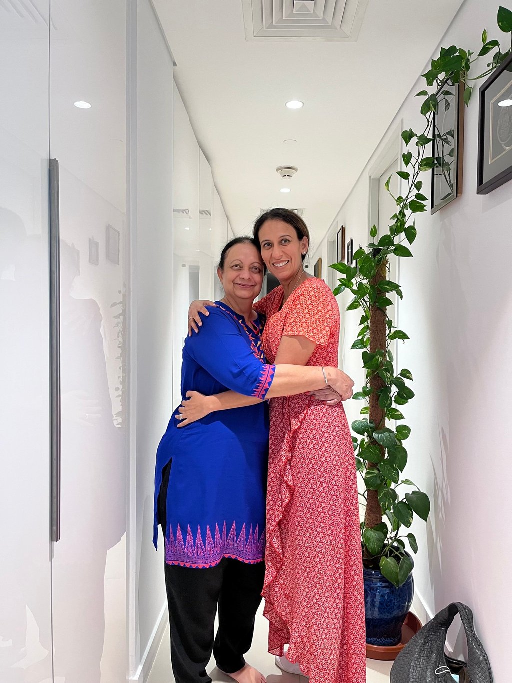 Angela Kaur Baura with her mother. Photo: Angela Kaur Baura