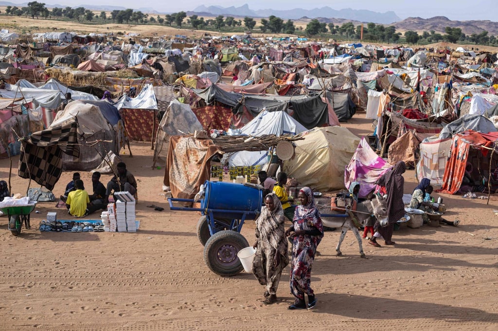 Displaced Sudanese who fled El-Fasher at a camp on the southwestern edge of Tawila, in war-torn Sudan’s western Darfur region. Photo: AFP