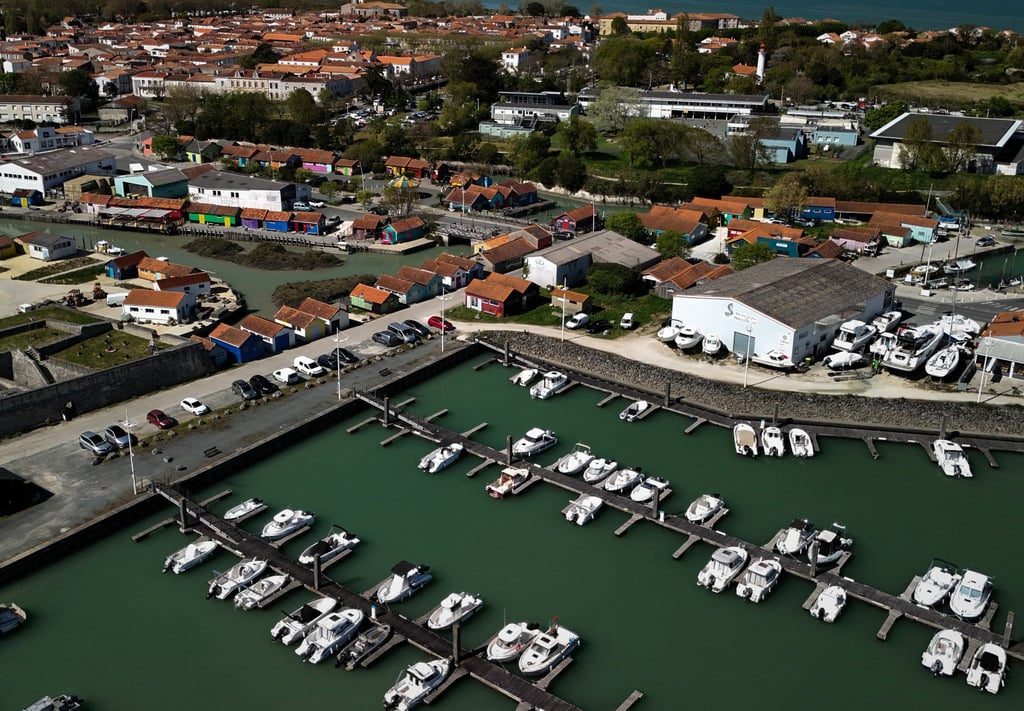 An aerial view of boats moored in the harbour on the Island of Oleron, southwestern France. Photo: AFP An aerial view of boats moored in the harbour on the Island of Oleron, southwestern France. Photo: AFP