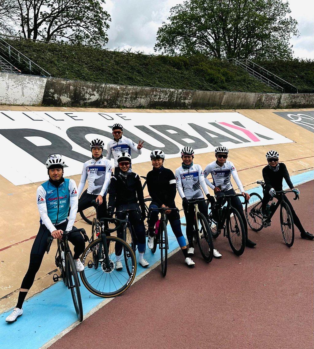 Members of the Hong Kong squad in Roubaix’s Velodrome Andre-Petrieux last year. Photo: Handout