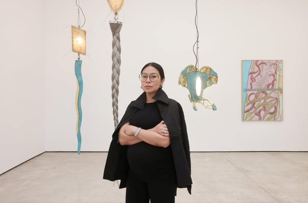 Threshold curator Galuh Sukardi at White Cube Hong Kong. Photo: Jonathan Wong