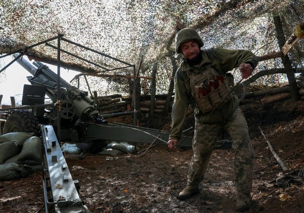 A Ukrainian artilleryman fires a howitzer towards Russian troops near the frontline town of Pokrovsk in Donetsk region, last month. Photo: Reuters A Ukrainian artilleryman fires a howitzer towards Russian troops near the frontline town of Pokrovsk in Donetsk region, last month. Photo: Reuters