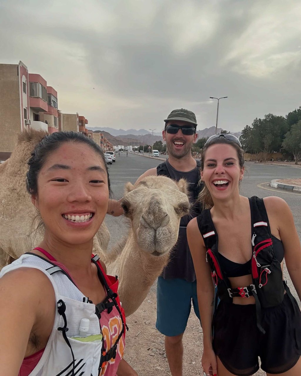 Ria Xi with some new friends in the town of Dahab in South Sinai, Egypt. Photo: Instagram/whereisriax Ria Xi with some new friends in the town of Dahab in South Sinai, Egypt. Photo: Instagram/whereisriax
