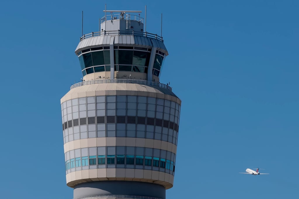 The FAA air traffic control tower at Hartsfield-Jackson Atlanta International Airport in Atlanta, Georgia,. Photo: EPA The FAA air traffic control tower at Hartsfield-Jackson Atlanta International Airport in Atlanta, Georgia,. Photo: EPA