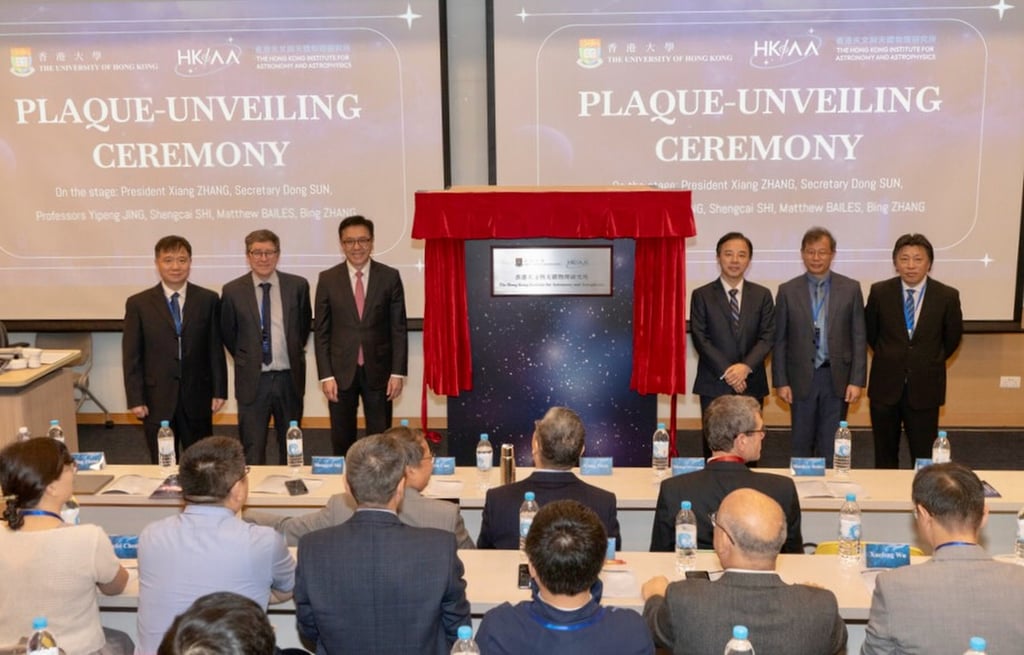 Zhang said he was grateful to his colleagues who were there for the “historic occasion”. Photo: Handout Zhang said he was grateful to his colleagues who were there for the “historic occasion”. Photo: Handout