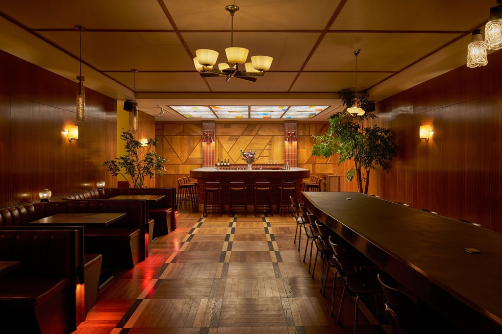 The interior of Kiez, where mid-century Japanese aesthetics meet Bauhaus style. Photo: Kiez The interior of Kiez, where mid-century Japanese aesthetics meet Bauhaus style. Photo: Kiez