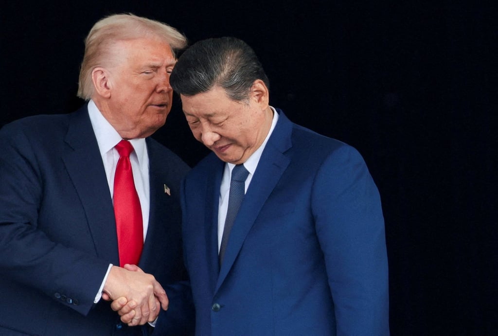 US President Donald Trump and Chinese President Xi Jinping seen after a bilateral meeting on the sidelines of the Asia-Pacific Economic Cooperation summit in Busan, South Korea. Photo: Reuters