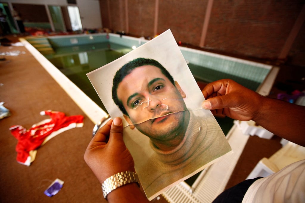 A photograph of Muammar Gaddafi’s son Hannibal, found in his house in Tripoli in 2011. Photo: Reuters