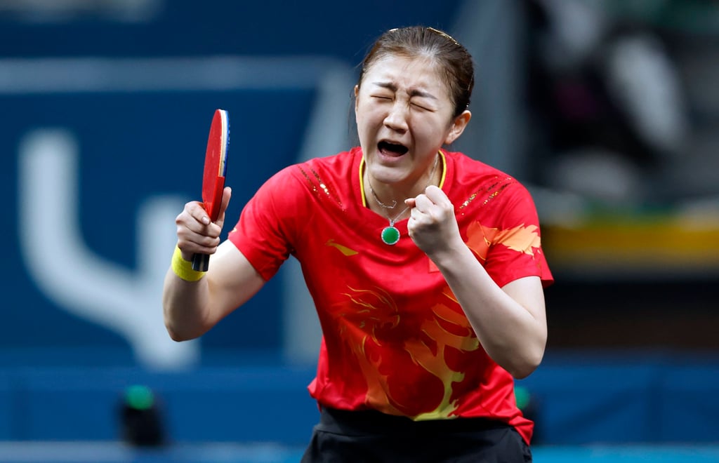 Chen Meng, pictured winning gold at the 2024 Olympics, returns to action on Tuesday. Photo: EPA-EFE Chen Meng, pictured winning gold at the 2024 Olympics, returns to action on Tuesday. Photo: EPA-EFE
