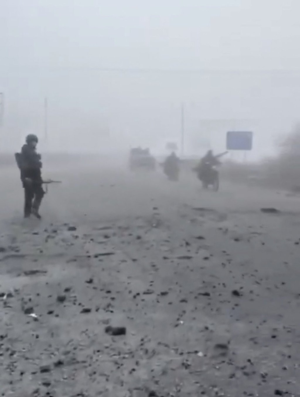 Russian soldiers enter the embattled town of Pokrovsk, Ukraine. Photo: Social media via Reuters