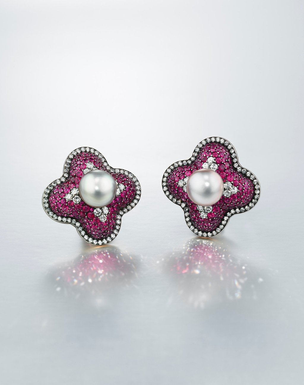 Earrings by JAR at the upcoming Christie’s auction. Photo: Handout