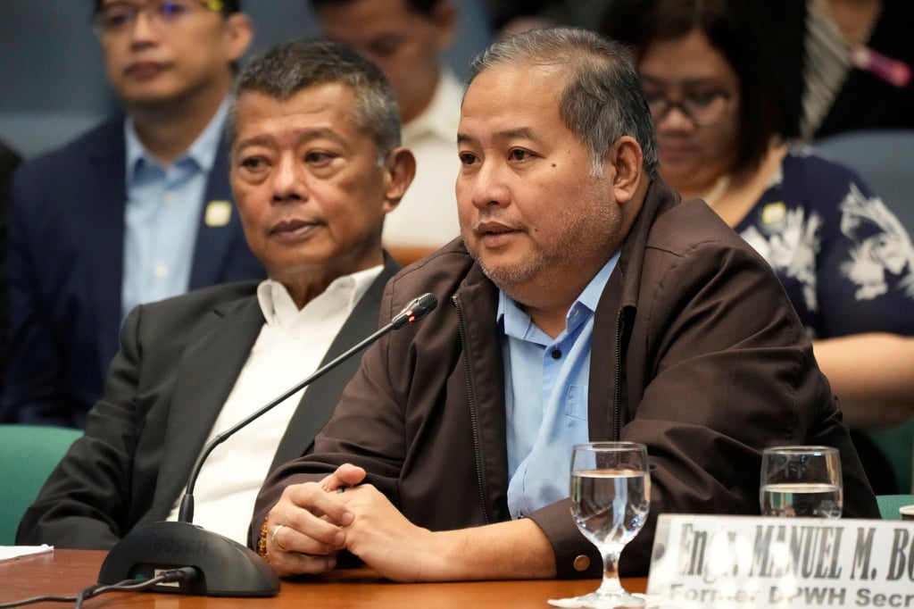 Henry Alcantara (right) during investigations on flood-control projects at the Senate Blue Ribbon committee in Pasay city in September. Photo: AP Henry Alcantara (right) during investigations on flood-control projects at the Senate Blue Ribbon committee in Pasay city in September. Photo: AP