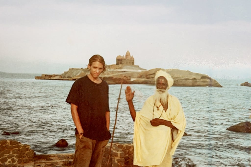 Dominic Johnson-Hill in Kanyakumari, the southern tip of India, in 1992. Photo: courtesy Dominic Johnson-Hill