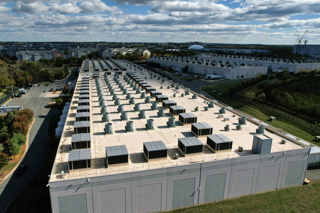 An aerial view of an Amazon data centre in Ashburn, Virginia, on October 20. Photo: Reuters An aerial view of an Amazon data centre in Ashburn, Virginia, on October 20. Photo: Reuters