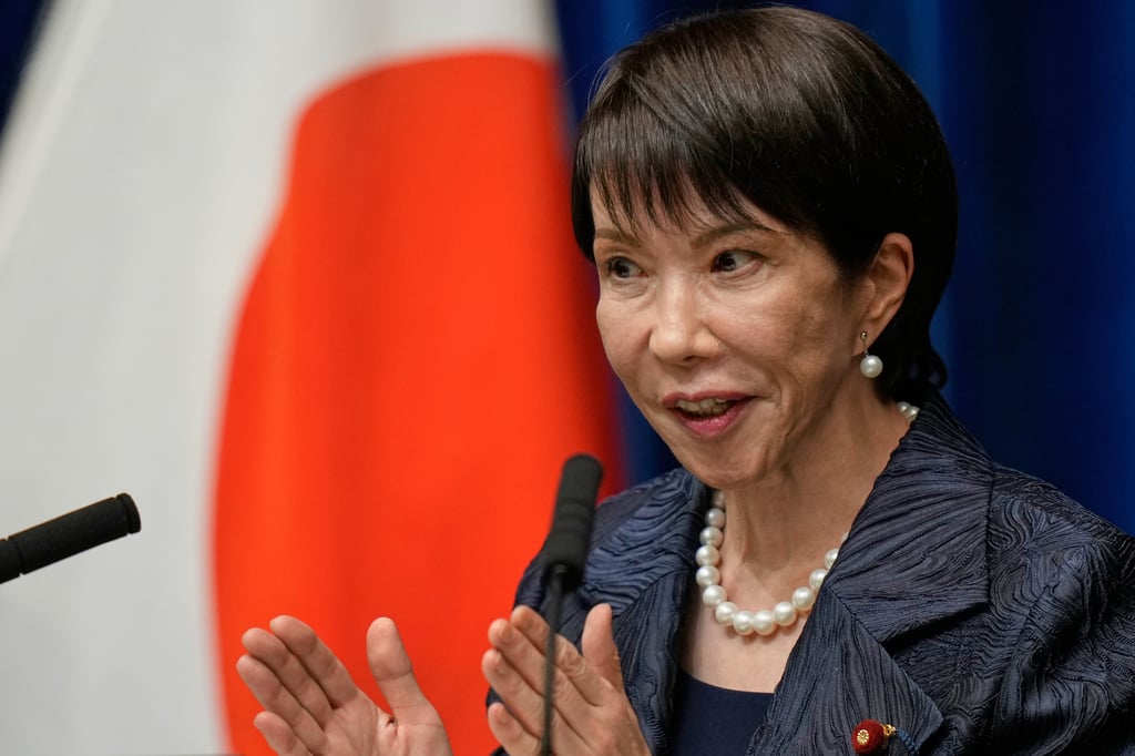 Japanese Prime Minister Sanae Takaichi speaks during a news conference at the prime minister’s office in Tokyo on October 21. Photo: AP Japanese Prime Minister Sanae Takaichi speaks during a news conference at the prime minister’s office in Tokyo on October 21. Photo: AP